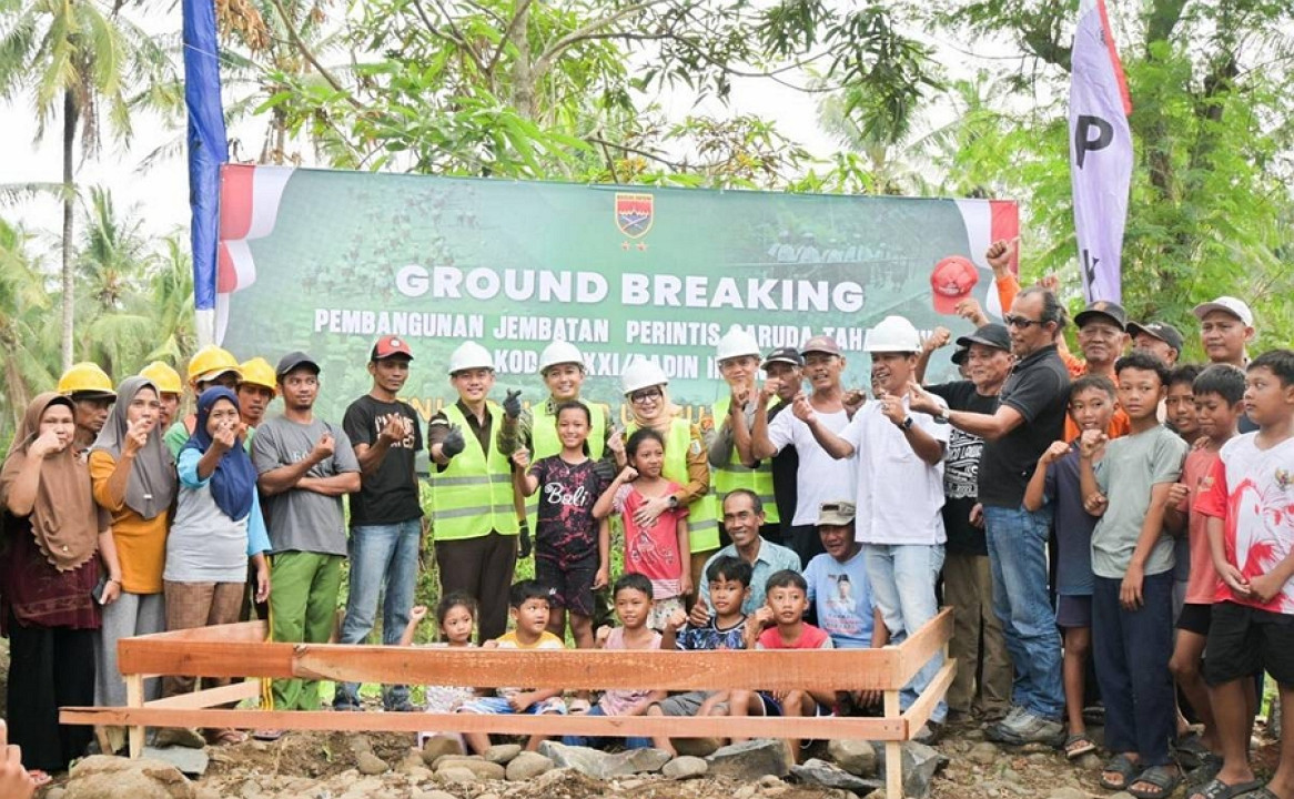 Jembatan Perintis Garuda di Desa Wates Mulai Dibangun