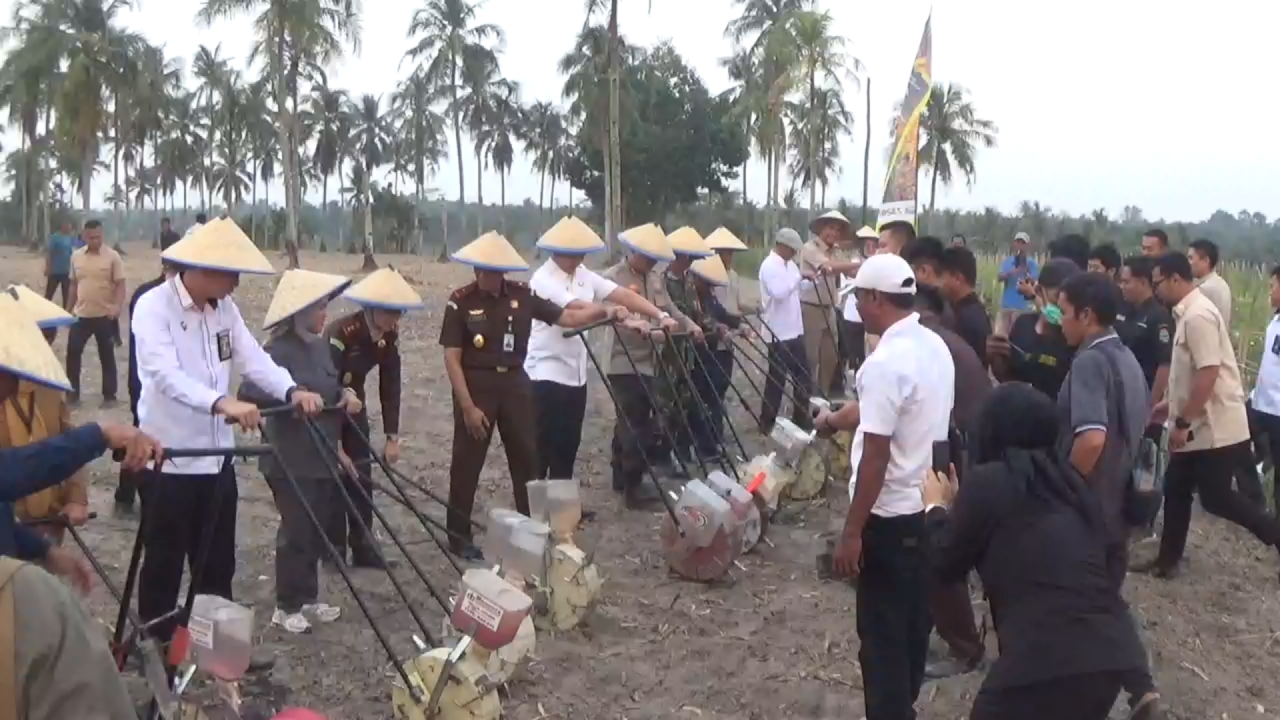 Dukung Asta Cita Kejati Lamsel Tanam Jagung Bersama