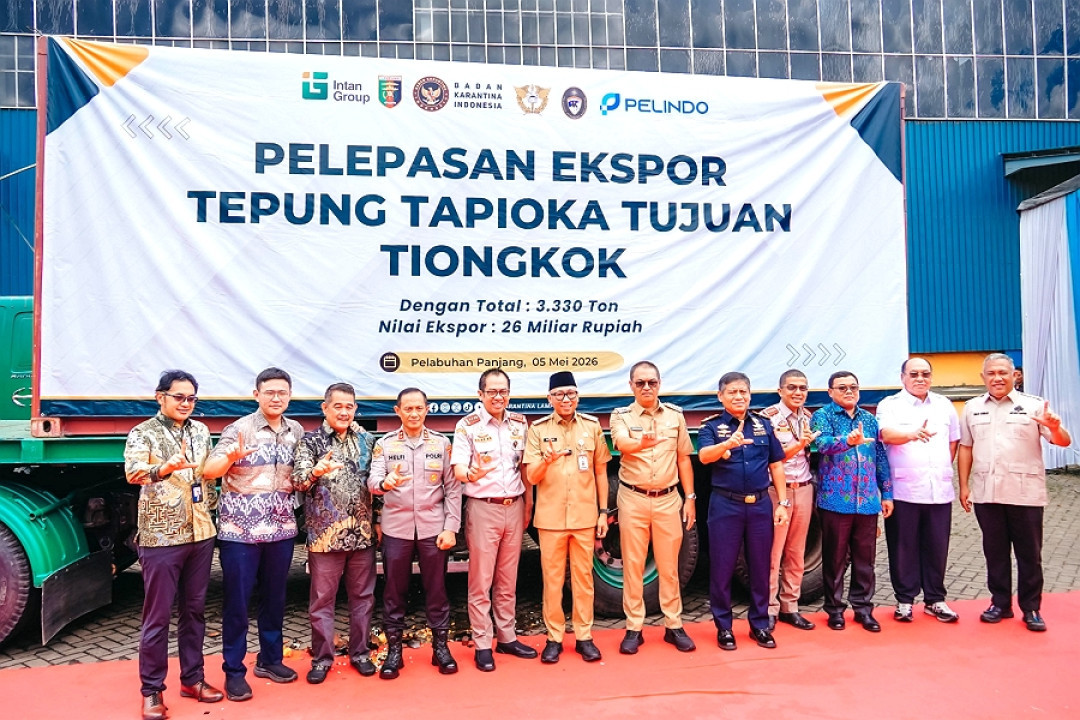 Pemprov Lampung Dorong Nilai Tambah, Ribuan Ton Tapioka Diekspor ke Tiongkok