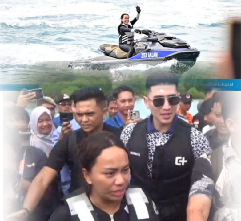 HUT ke-69 Lamsel Dimeriahkan Aksi Jetski Lintas Selat Sunda Ketua TP PKK Zita Anjani