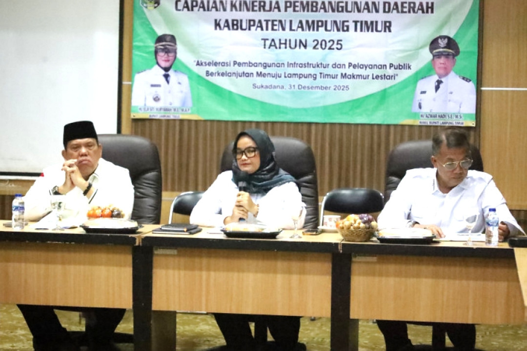 Bupati Ela Siti Nuryamah Paparkan Capaian Kinerja Pembangunan Lampung Timur 2025