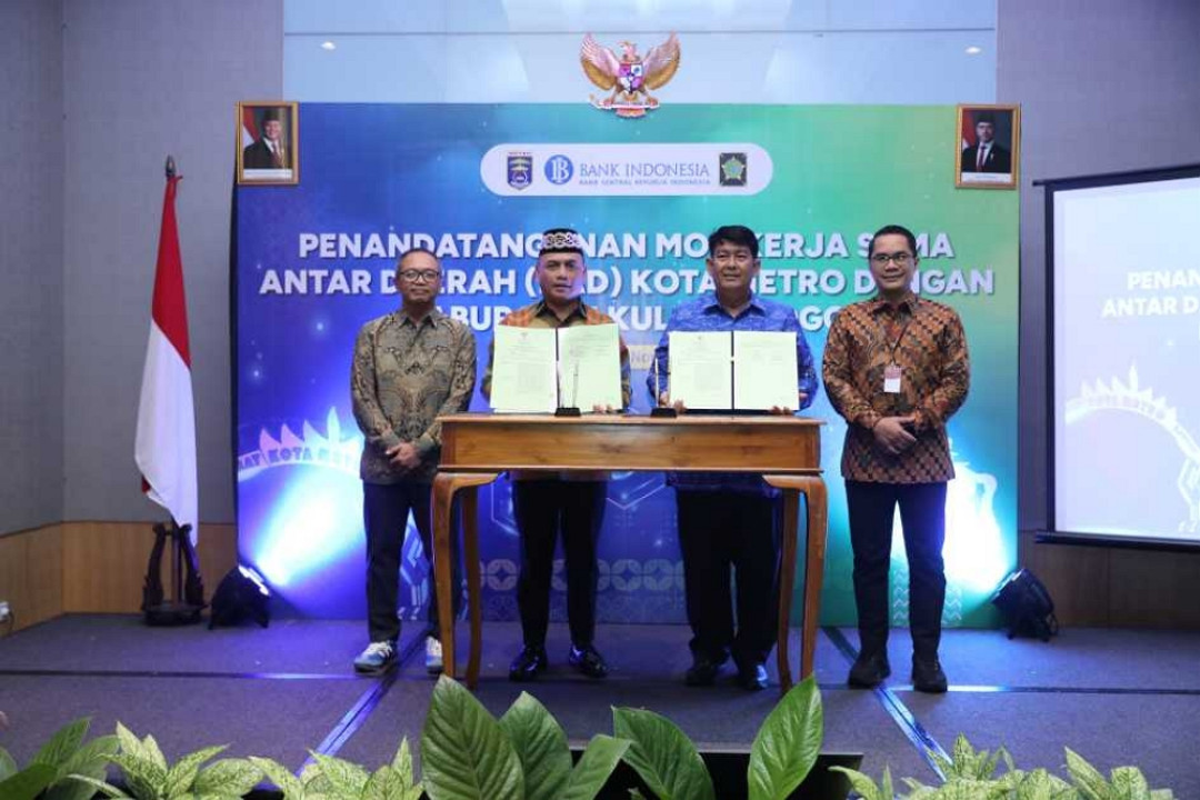 Difasilitasi BI, Pemkot Metro dan Pemkab Kulon Progo Teken MoU Pengendalian Inflasi