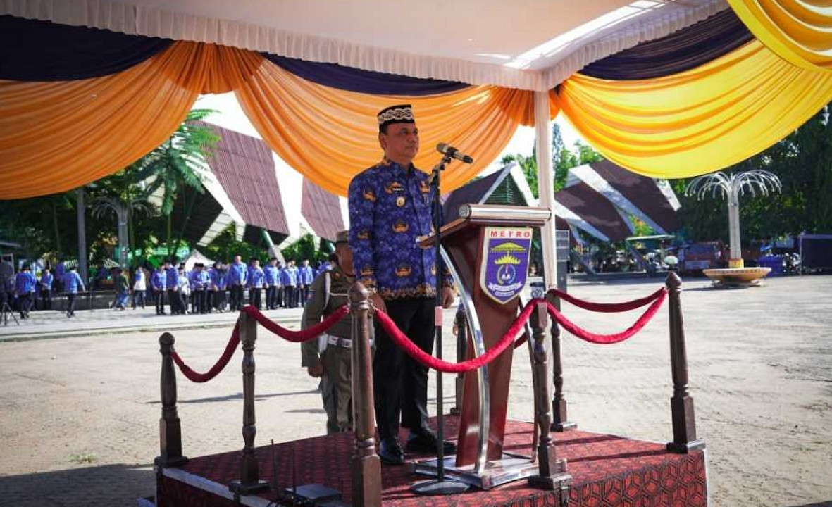 Wali Kota Metro Pimpin Upacara HUT ke-54 KORPRI 