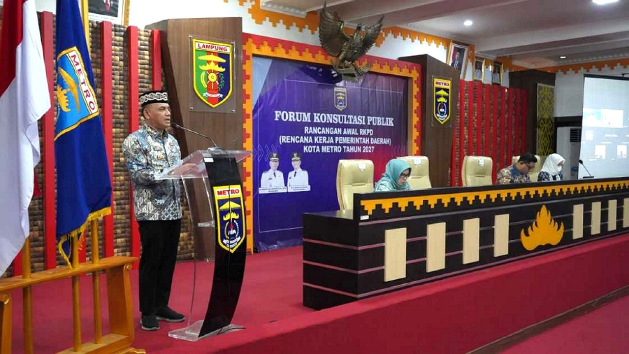 Wali Kota Metro Buka FKP RKPD 2027, Fokus Penguatan Modal Manusia dan Sosial