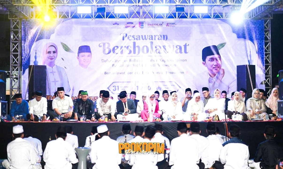Pesawaran Bersholawat Tandai Satu Tahun Capaian Pembangunan