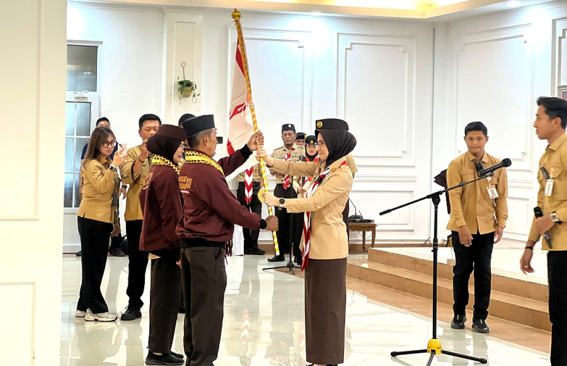 Bupati Nanda Indira Lepas Kontingen Jambore Nasional XII Pesawaran