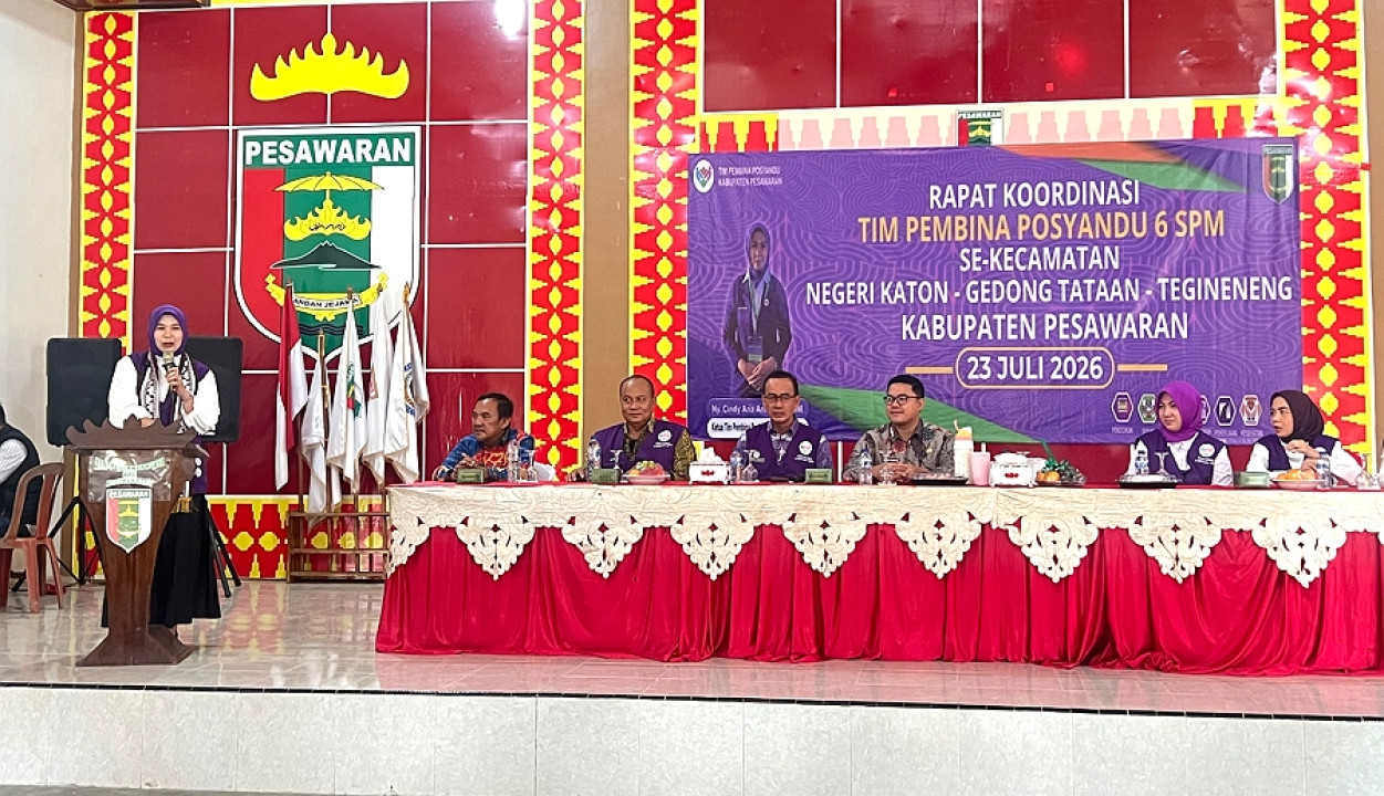Ketua TP Posyandu Pesawaran Dorong Penguatan Sinergi Implementasi 6 SPM untuk Masyarakat