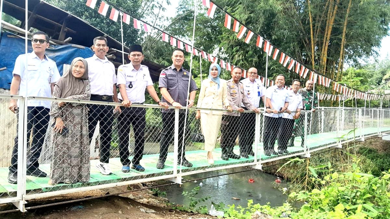 Jembatan Perintis Garuda di Desa Sukaraja Rampung Dibangun