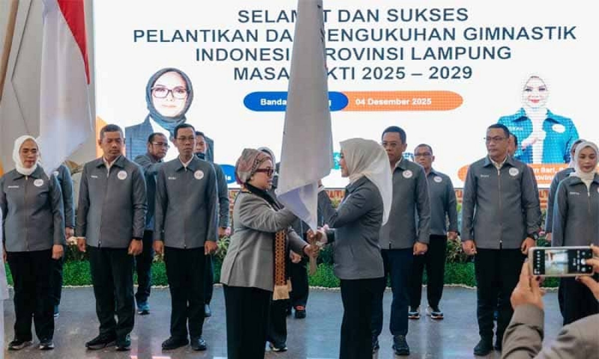Purnama Wulan Sari Mirza Resmi Pimpin Gimnastik Lampung