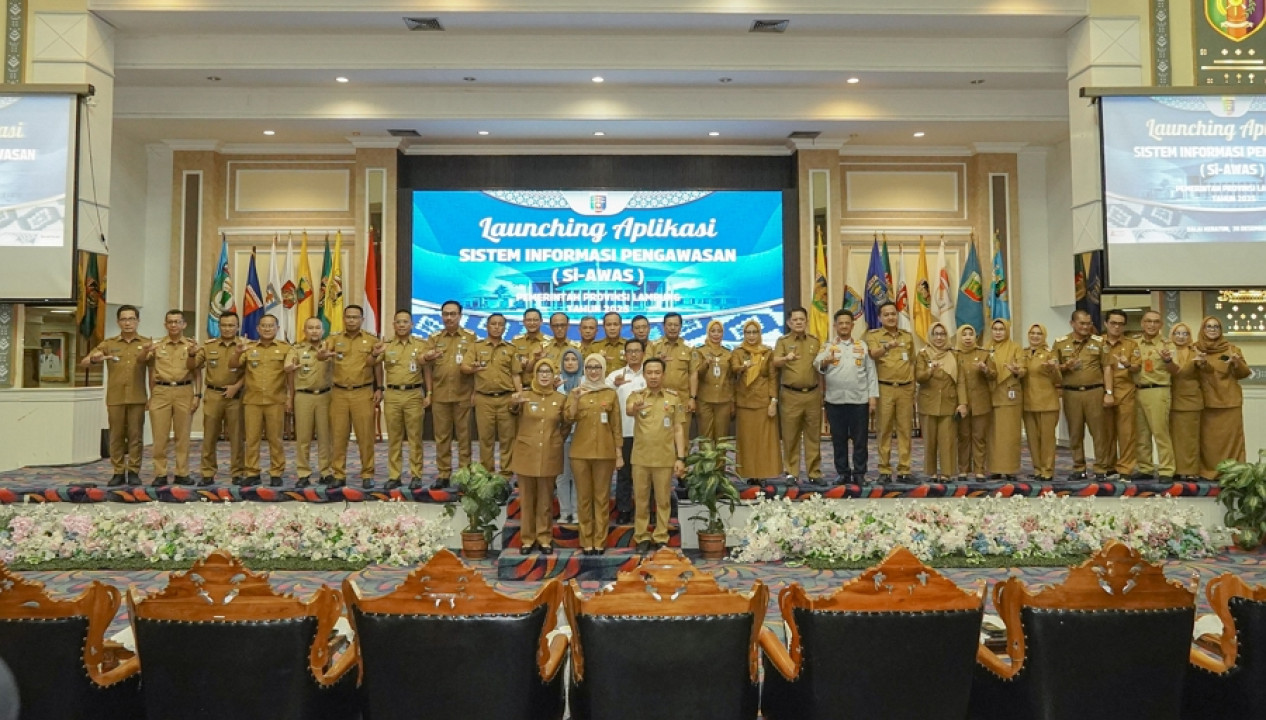 Pemprov Lampung Luncurkan SI AWAS, Perkuat Pengawasan Pemerintahan Berbasis Digital