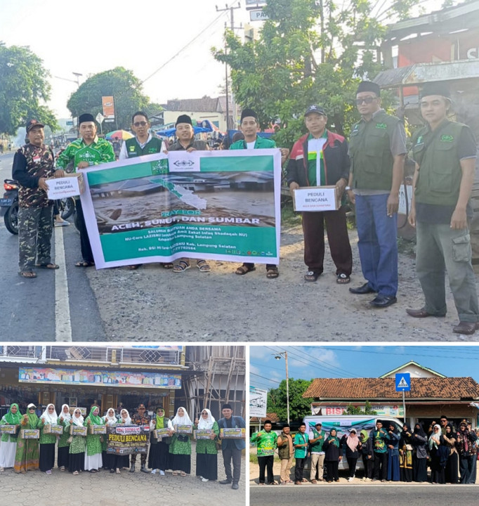 Perduli Bencana Sumatera, LAZISNU PCNU Lamsel Galang Bantuan Kemanusiaan