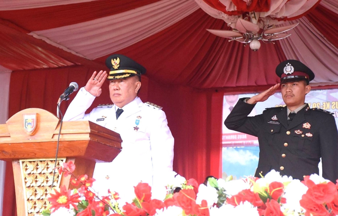 Bupati dan Wakil Hadiri Upacara Memperingati HUT ke-29 Kabupaten Tanggamus