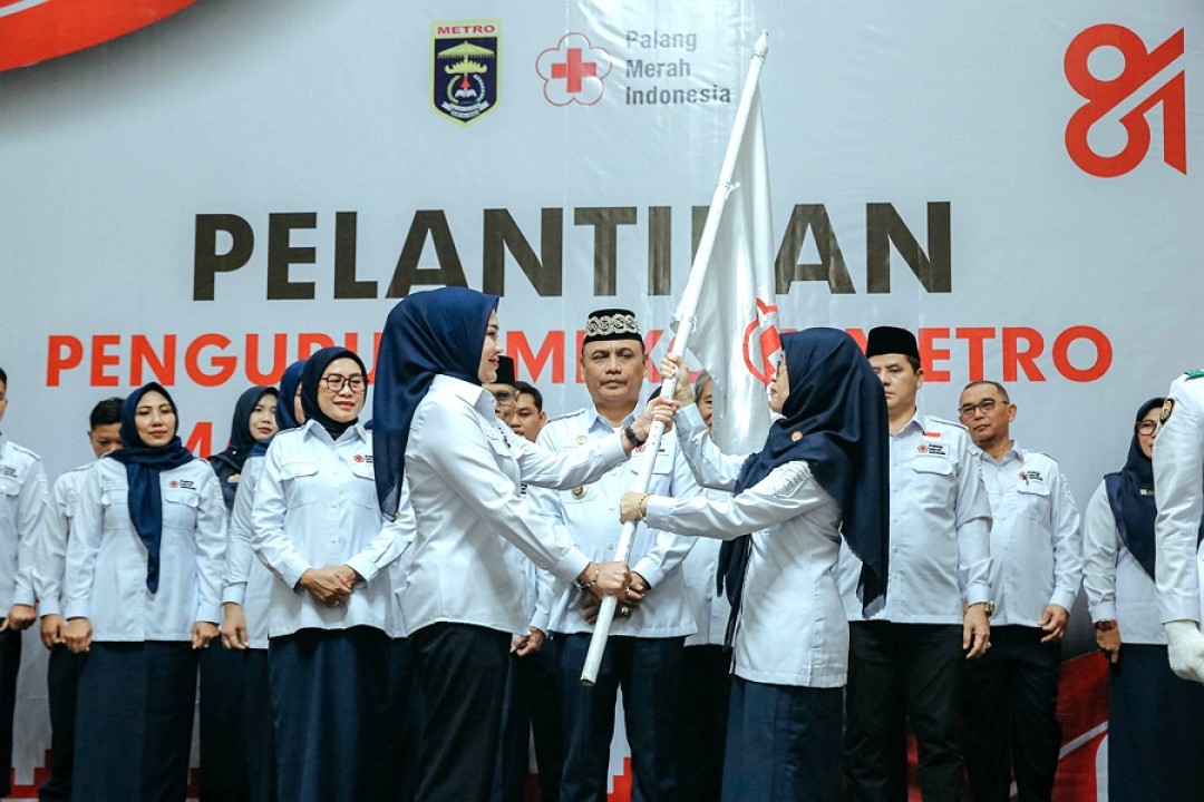 Ketua PMI Lampung Lantik Pengurus PMI Kota Metro Masa Bakti 2026-2031